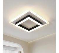 DELIPOP Plafonnier LED, 30W Lampe de Plafond Carré en Acrylique, Luminaire Plafonnier LED Moderne pour Chambre à Coucher, Salon, Couloir, Salle D'étude, 4500K Lumière Neutre