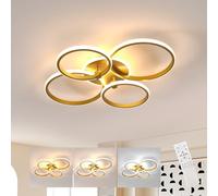 DELIPOP Plafonnier LED Dimmable, 39W Lampe de Plafond avec Télécommande