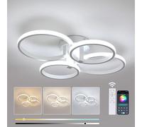 DELIPOP Plafonnier LED Dimmable, 76W 8550LM Lampe de Plafond Salon
