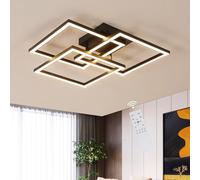 DELIPOP Plafonnier LED Dimmable Moderne, 40W 4500LM Noir Lampe de Plafond