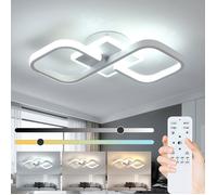 DELIPOP Plafonnier LED Dimmable - Style moderne - 40W Acrylique Lampe de plafond pour salon chambre salle à manger - Blanc-Dia 40cm