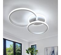 DELIPOP Plafonnier LED, Luminaire Plafonnier 42W 4725LM 6500K, Argent