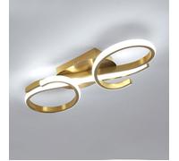 DELIPOP Plafonnier LED Lustre - Design Moderne Or - 36W 6500K - Luminaire de Plafond pour Salon, Chambre, Cuisine, Salle à Manger