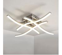 DELIPOP Plafonnier LED moderne 24W - 4000K lumière neutre Lampe de plafond argent pour salon chambre salle à manger - 4 Lumière LED