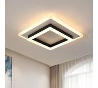 DELIPOP Plafonnier LED Moderne, 30W 3375LM Lampe Plafond LED Noir 3000K