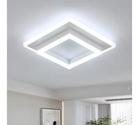 DELIPOP Plafonnier LED Moderne, 30W 3600LM Lampe de Plafond Carré en Acrylique, LED Luminaire Plafonnier Blanc pour Couloir Cuisine Salle de bain Chambre, Blanche Froide 6500 K