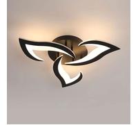 DELIPOP Plafonnier LED moderne 36W - 3000K lumière chaude Lampe de plafond pour salon chambre salle à manger - 3 Lumières - Noir