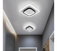 DELIPOP Plafonnier LED Moderne, Lampe de Plafond Chambre en Acrylique 21W, Luminaire Plafonnier Carré pour Couloir Balcon Escalier, Blanche Froide 6500K, Diamètre 24CM