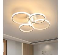 DELIPOP Plafonnier LED, Rond Lampe de plafond 56W 6300LM, Moderne Luminaire Plafonnier Blanc Chaud 3000K pour Salon, Chambre, Salle Manger, Cuisine