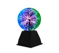 DELIPOP Plasma Sphérique 6 Pouces, 3 Lumières de Couleur Plasma Ball | Lumière de Boule Touch Sensible Tactile pour Fêtes, Anniversaire et Ambiance
