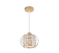 DELIPOP Suspension Luminaires en Cristal, E27 Plafonnier Moderne Doré