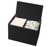 DELIPPLY Porte-tampons pour salle de bain, tampons et tampons, boîte de rangement pour femmes, noir