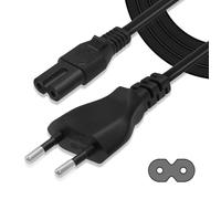 Delippo 3.3Ft-1m 2 Prong Pole AC Power Cable d'alimentation Cordon d'alimentation Cable de remplacement 2 dents