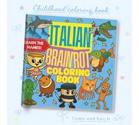 Délire italien : Livre de coloriage pour adultes avec des personnages d'animaux originaux et des illustrations vivantes pour le soulagement du stress, la rentrée scolaire, les fournitures scolaires, l