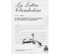 Delit d'opinion à l'âge classique Du colporteur au philosophe - Collectif - Sorbonne Universite Presses - broché - Etude