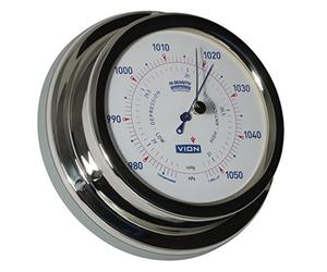 DElite Marine Baromètre avec Bride Murale 127 mm, en Acier Inoxydable