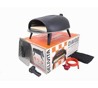DeliVita Diavolo Four à pizza portable au gaz - Alimenté par des bouteilles de propane, butane ou de camping, accessoires inclus - pelle pliable, étui de transport, pistolet de température, régulateur