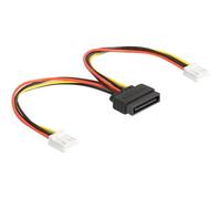 DÉLIVRANCE Cable Power SATA 15 Pin St > 2x Floppy 4 Pin Bu 15cm