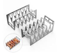 Delixike Spareribs Support pour barbecue, support de cuisses de poulet, accessoires de barbecue en acier inoxydable, barbecue indirect très simple, barbecue multifonction pour hommes et aussi un bon