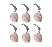 Delizia - Lot de 6 pierres de sel de l'Himalaya pour chevaux - Avec cordon - 2,5 à 3 kg chacun - Source minérale naturelle pour écurie et saule - Durable et sain
