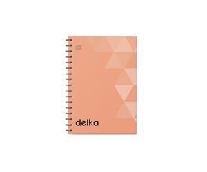 delka Carnet à spirales A5, pages lignées, reliure à spirale durable, papier de qualité supérieure pour l'école, le bureau et la prise de notes, polyvalent (pêche, 1 pièce)