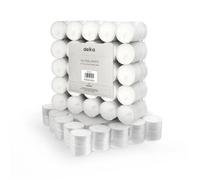 delka Lot de 100 bougies chauffe-plat de 8 heures, longue durée de combustion, bougies chauffe-plat non parfumées - Blanc