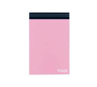 delka Lot de 25 Sacs postaux en polyéthylène Rose Durable, résistants à la déchirure pour vêtements, Documents, adhésif Puissant, imperméables et légers (43,2 x 61 cm)