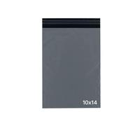 delka Lot de 25 sacs postaux, gris durables, résistants à la déchirure pour vêtements, documents, adhésif puissant, imperméables et légers (25,4 x 35,6 cm)