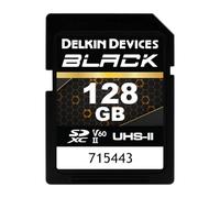 Delkin Devices Black Rugged Carte mémoire SDXC UHS-II, C10, U3, V60, Full HD et vidéo 8K, vitesses rapides jusqu'à 290 Mo/s en lecture, 190 Mo/s en écriture, idéale pour photographes et vidéastes (128
