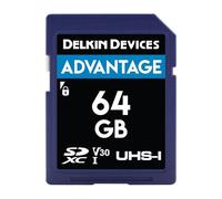 Delkin Devices Carte mémoire SDXC UHS-I U3 V30 de 64 Go - Lecture de 95 Mo/s - 75 Mo/s en écriture - Vidéo 4K et Full HD - Résistante à l'eau et aux chocs