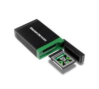 Delkin Devices Lecteur de Cartes USB4 CFexpress Type B - 40 Gbit/s Compatible avec Thunderbolt™, Construction en Aluminium, Plug & Play, Stockage de Cartes intégré, Compatible Windows et Mac