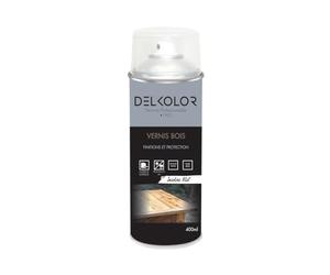 DELKOLOR - Delkolor Vernis Spécial Bois Incolore en Aérosol - 400ml - Coule
