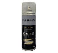 Delkolor Peinture en Aérosol Effet Pailleté 400ml (Couleur: NOIR)