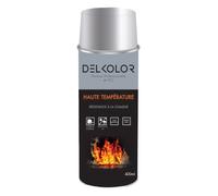 Delkolor Peinture Haute Température en Aérosol - 400ml (Couleur: ALUMINIUM)