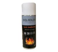 DELKOLOR - Delkolor Peinture haute température en aérosol 400 ml - Couleur BLANC