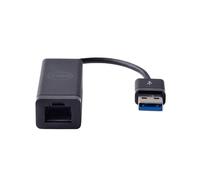 DELL Adaptateur Réseau USB vers Ethernet Gigabit, Interface USB 3.2 Gen 1 (3.1 Gen 1), RJ-45, 10/100/1000BaseT(X), Alimentation USB, Noir, Ref: 470-ABBT