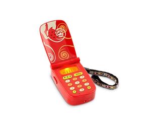 Dell B. Toys - Hellophone - Rouge - Téléphone Portable Jouet - Téléphone à Bascule interactif - Lumières et Sons - 18 Mois et +