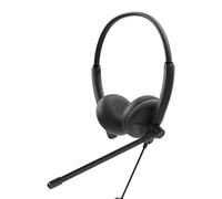 Dell Casque Filaire WH125 - USB-A Plug & Play, Design Supra-auriculaire avec Coussinets, Micro Perche Rotatif 270°, Commandes Volume et Mute Inline, câble 2.1m, Poids léger 125g - Noir