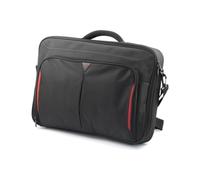 DELL Classic+ Malette 18" Polyester Noir/Rouge, Compartiment 424x292x38mm, Poche Frontale, Sangle Épaule Amovible, 500x380x80mm, 800g