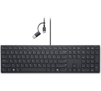 Dell | Clavier collaboratif | KB525C | Clavier filaire | Ukrainien (QWERTY) | Noir | USB-C