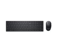 DELL Clavier et souris Pro - KM5221W - États-Unis international (QWERTY) - noir - (RTL BOX), Taille réelle (100 %), Sans fil, RF sans fil, QWERTY, Noi