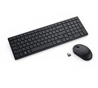 Dell Clavier et souris silencieux KM555 - Disposition QWERTY britannique, combo sans fil avec touches silencieuses et clics de souris, batterie longue durée, noir