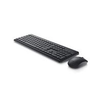 Dell KM3322W Clavier pour Ordinateur et Souris Sans Fil, Clavier QWERTY Britannique Pleine Taille avec Touches Anti-déversement, Souris 1000 DPI avec Molette de Défilement, Noir