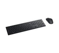Dell Clavier et souris sans fil KM5221W Pro – UK (QWERTY), 2,4 GHz, AES 128 bits, 4000 dpi – Noir