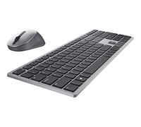 DELL KM7321W clavier Souris incluse Bureau RF sans fil + Bluetooth QWERTY US International Gris, Titane