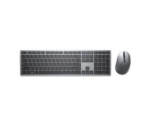 DELL KM7321W clavier Souris incluse RF sans fil + Bluetooth QWERTY US International Gris, Titane