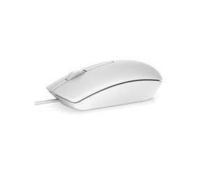 DELL MS116 Souris Optique 1000 DPI USB Type-A Ambidextre 3 Boutons, Longueur câble 1.8m, Blanc, Référence 570-AAIP