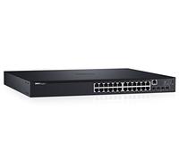 Dell Networking N1524P - Commutateur - C2+ - Géré - 24 x 10/100/1000 + 4 x 10 Gigabit SFP+ - flux d'air de l'avant vers l'arrière - Montable sur rack - PoE+ (30.8 W)
