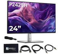 Dell P2425H Écran d'ordinateur 24" 16:9 IPS 100 Hz avec Support, Full HD, 1920 x 1080 avec Cordon d'alimentation, câble DisplayPort, câble HDMI, câble USB 3.0 + Chiffon en Microfibre