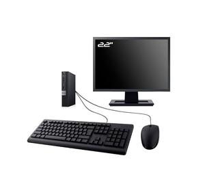 Dell PC OptiPlex 7060 Micro Ecran 22" Intel I3-8100T RAM 8Go SSD 480Go W11 WiFi